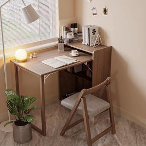 Tủ sách tích hợp bàn học gấp gọn dành cho phòng diện tích nhỏ (Không Ghế)