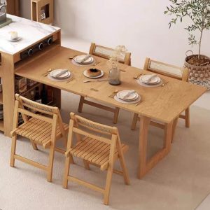 Bàn Đảo Gấp Gọn Mặt Đá - MS01 (4 Ghế)