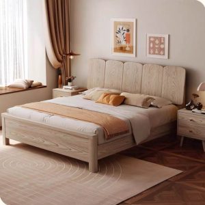 Giường Ngủ Có Ngăn Kéo MS02 - Gỗ Sồi (Không Đệm)