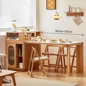 Bộ Bàn Đảo Mặt Đá, Gỗ Sồi - MS05 (Không Ghế)