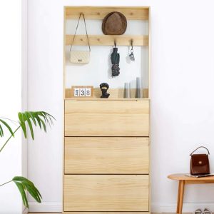 Tủ giày siêu mỏng MS04 - gỗ sồi