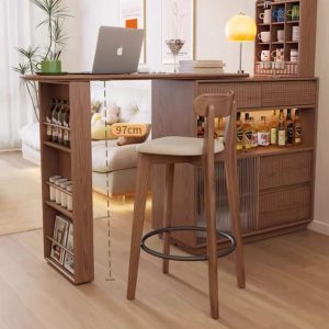 Quầy Bar MiNi Gỗ Sồi, Mặt Gỗ - MS03 (Có Ghế)
