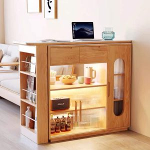 Quầy Bar MiNi Gỗ Sồi, Mặt Đá - MS05 (Có Ghế)