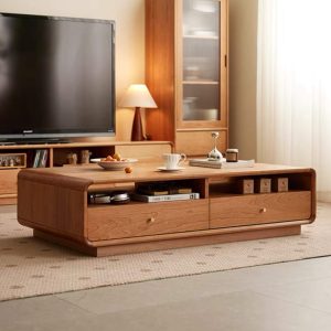 Bàn trà chữ nhật cho phòng khách bằng gỗ sồi MS02