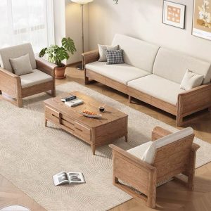 Bộ SOFA Phòng Khách Hiện Đại MS06 (Gỗ sồi)