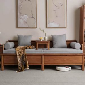 SOFA GIƯỜNG RÚT GỌN GỖ SỒI MS11 (Không Đệm)