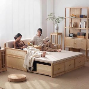 SOFA GIƯỜNG RÚT GỌN GỖ SỒI MS13